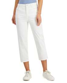 Style & Co Womens High Rise Cropped Jeans - 亮白 - 查看 2