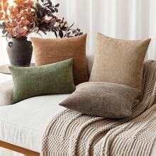 1 件柔软雪尼尔纹理装饰枕套，方形纯色抱枕套，适用于沙发、卧室、客厅，无需填充，也是一份很棒的礼物 - 海星 - 查看 6