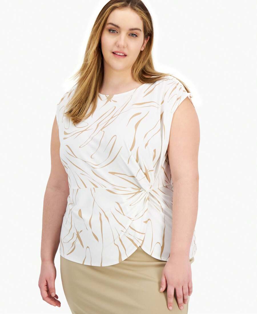 Alfani Plus Size Twisted Top