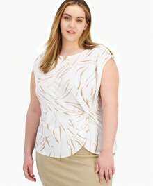 Alfani Plus Size Twisted Top