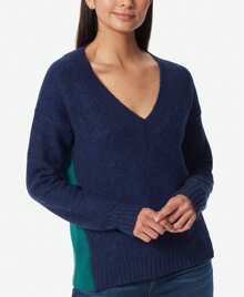 Anne Klein Denim Sport Vacationer Contrast Sweater