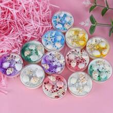 6pcs/Set Shell-Themed Scented Candle Gift Set With Pearl & Glitter Accents - 6 Unique Scents For Romantic Ambiance, Perfect For Valentine's Day & Graduation Gifts Candles With Crystal & Ocean Shell Decor Aromatic Jar Candles Handcrafted - Multicolor - View 9