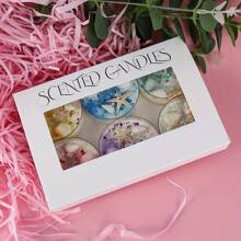6pcs/Set Shell-Themed Scented Candle Gift Set With Pearl & Glitter Accents - 6 Unique Scents For Romantic Ambiance, Perfect For Valentine's Day & Graduation Gifts Candles With Crystal & Ocean Shell Decor Aromatic Jar Candles Handcrafted - Multicolor - View 10