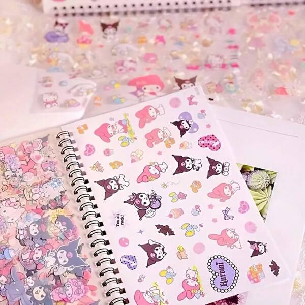 Sanrio Hello Kitty & Friends Theme Sticker Set - Adorable Kawaii Stationery, Suitable For Diaries And Planners, Decorative Sticker Pack, Random Assorted Design