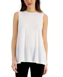 EILEEN FISHER Jersey Crewneck Top - 白色 - 查看 2