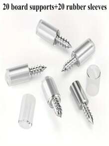 40 szt. Wkręt samogwintujący do wspornika półki, wkręt mocujący przegrodę szafy. Gwóźdź do podparcia półki z tuleją antypoślizgową, bez konieczności wbijania wkrętu samogwintującego w jednym kawałku. Gwóźdź do podparcia półki, przegroda z usłojeniem drewna. Szafka. Stała rama podporowa szafy - Wielokolorowe - Zobacz 4