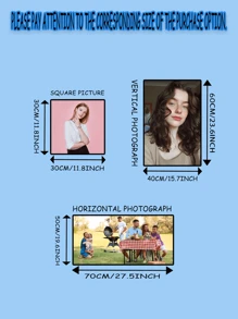 1 szt. Dostosowywalny bezramkowy plakat na płótnie, spersonalizowany plakat, dostosuj swoje zdjęcie, podziel się swoimi ulubionymi wspomnieniami i cennymi chwilami, idealny prezent dla przyjaciół i rodziny, dekoracja ścienna