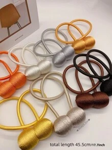 1 件编织绳窗帘系带，磁性窗帘固定器，适用于简约优雅的家居装饰