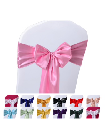 Juego de 10/1 pieza (17,78 x 274,32 cm) Cinturón para silla de satén de colores surtidos, adecuado para sillas de boda, lazos, ataduras de silla, cinturón de fijación de fundas de silla, apropiado para todo tipo de fiestas como cumpleaños, despedidas de soltero, bodas, etc., decoración de sillas in situ, decoración de sillas de salas de conferencias de hoteles, decoración de lazos de respaldo de sillas de lugares de boda, adecuado para múltiples escenarios.