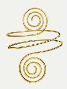 1PC spirală bandă de braț vârtej braț superior manșetă brățară brățară egipteană costum accesoriu pentru femei culoare auriu-argintiu