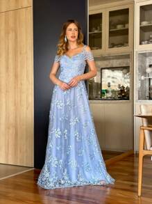 Angelica Blue Serenity 2 Party Dress - Baby Blue - View 6