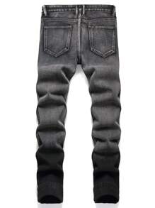 Men's Fashionable Street Style Outdoor Versatile Distressed Denim Jeans