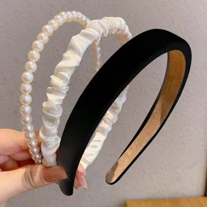 3件套女士发带，时尚发箍/发圈，夏季户外百搭装饰，女士发饰，发带，发圈头饰