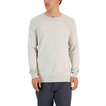 Alfani Mens Ribbed Raglan Sweater