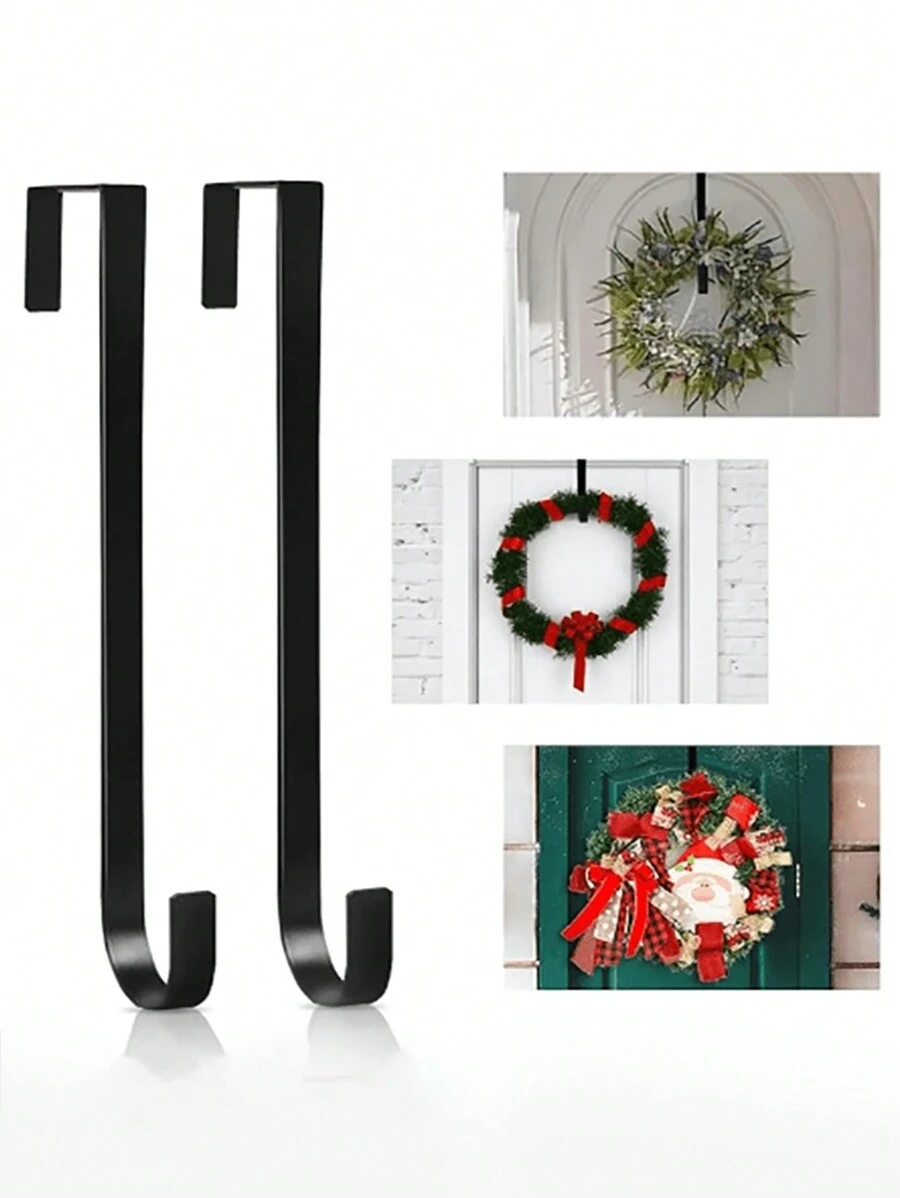 5 pezzi/4 pezzi/2 pezzi/1 pezzo Gancio per corona di Natale, Gancio retrattile in metallo per corona di Natale, Gancio per appendere la corona sulla porta, Gancio telescopico per decorazioni natalizie, Decorazioni natalizie per la casa, Decorazioni per la stanza in inverno