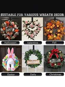 5 pezzi/4 pezzi/2 pezzi/1 pezzo Gancio per corona di Natale, Gancio retrattile in metallo per corona di Natale, Gancio per appendere la corona sulla porta, Gancio telescopico per decorazioni natalizie, Decorazioni natalizie per la casa, Decorazioni per la stanza in inverno