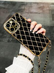 1 件钻石网格电镀激光雕刻 TPU 手机壳适用于 防水防震防摔防刮 - 手機殼和斜肩繩 - 查看 9