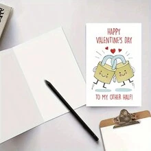 1 pièce Carte de vœux avec cadenas en papier et enveloppe pour la Saint-Valentin - Carte romantique polyvalente pour mari, femme, petit ami, petite amie - Idéal pour les anniversaires et Thanksgiving - multicolore - Voir 2