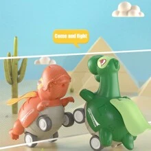 恐龙斗篷玩具回力车，互动式，适合 3-5 岁男孩，鼓励步行学习，吸引儿童活动