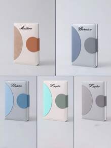 1 Set A5 Notebook Gift Box, Simple Meeting Note Book, Sheepskin Cover B5 Business Notebook, Customized Text School Supplies Set Back To School