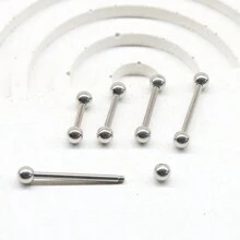 M2 Piercing Mocrobell Surgical Steel Piercing For Nipple, Tragus, Cone And Helix - 1 Piece - Bạc - Xem 4