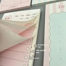 50-Pack Non-Stick Notepads, Candy-Colored To-Do List, Shopping List, Weekly Planner, Rectangular Sticky Note Pads For Office, Home, And School Use