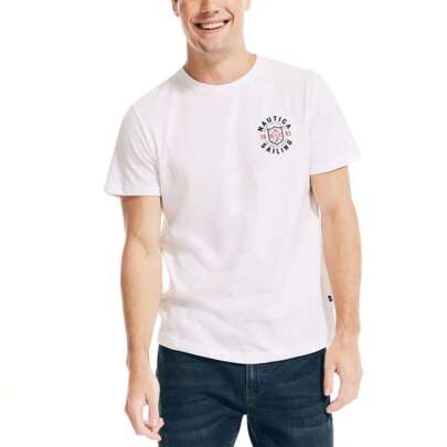 Nautica Mens Sailing Flags Graphic T-Shirt