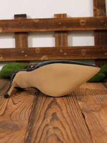 Women's Shiny Patent Leather Stiletto High Heels, Black, 2025 New Arrival