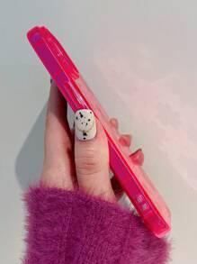 1 件橙色花朵雏菊拼贴夜光红色防震气囊外壳 + 橙色手柄珠链 适用于 iPhone 16/16 Plus/16 Pro/16 Pro Max/15 Pro Max/11/12/13/14 - 彩色 - 查看 5