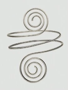 1PC spirală bandă de braț vârtej braț superior manșetă brățară brățară egipteană costum accesoriu pentru femei culoare auriu-argintiu
