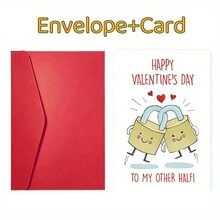 1 pièce Carte de vœux avec cadenas en papier et enveloppe pour la Saint-Valentin - Carte romantique polyvalente pour mari, femme, petit ami, petite amie - Idéal pour les anniversaires et Thanksgiving - multicolore - Voir 8
