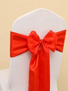 10/1 Piece Set (17.78 X 274.32 Cm) Multi Color Optional Satin Chair Belt Suitable For Wedding Chairs, Bow Belt, Chair Tie, Chair Cover Fixing Belt Suitable For All Parties Such As Birthday Parties, Bachelor Parties, Wedding Parties, Etc., On-Site Chair Decoration, Hotel Conference Hall Chair Decoration, Wedding Venue Chair Backrest Bow Decoration Belt, Suitable For Multi Scene Use - Multicolor - View 25
