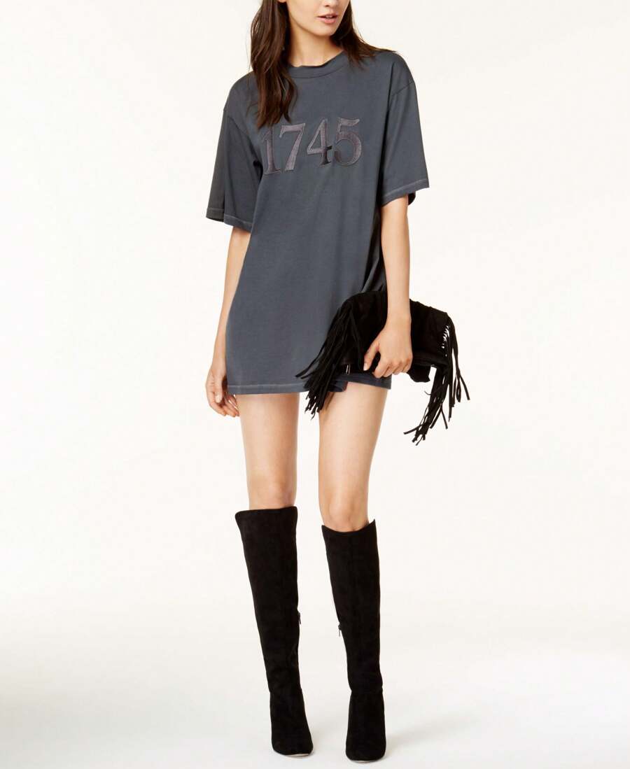 Minkpink 1745 Cotton Oversized T-Shirt Dress - Than - Xem 1