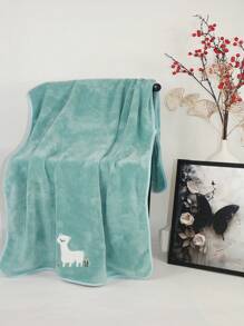 1pc High-End Coral Fleece Bathrobe, Multi-Color Optional, Cartoon Alpaca Embroidery, Super Absorbent, Suitable For Bathroom, Outdoors, Dorms, Beach, Adults & Students, No Optical Brighteners, No Fading, No Shedding,Women Valentine Gift Birthday Boyfriend Girlfriend Home Bathroom Decor Shower Towels For Beauty Salon, Hotel Sports,Home Essentials, Towel, Skin Care Bath Towel Sheet