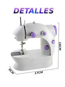 Máquina De Coser Portatil Mini. Maquinita Electrica De Costura Altamente Multifuncional Para El Hogar. - Lila Púrpura - Ver 3
