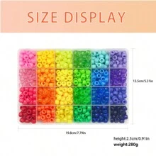 Cuentas perforadas de plástico multicolores a granel estilo Kandi para manualidades, cuentas de arcoíris para el cabello, cuentas de colores para hacer máscaras faciales, suministros para hacer pulseras, collares y joyas DIY