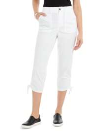 Style & Co Tie Hem Capri Pants - Trắng sáng - Xem 1