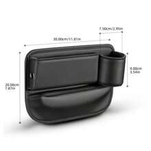 Car Seat Gap Organizer Multifunction Console Crevice Storage Box For Car Seat Gap With Cup Holder Interior - Maroon - View 7