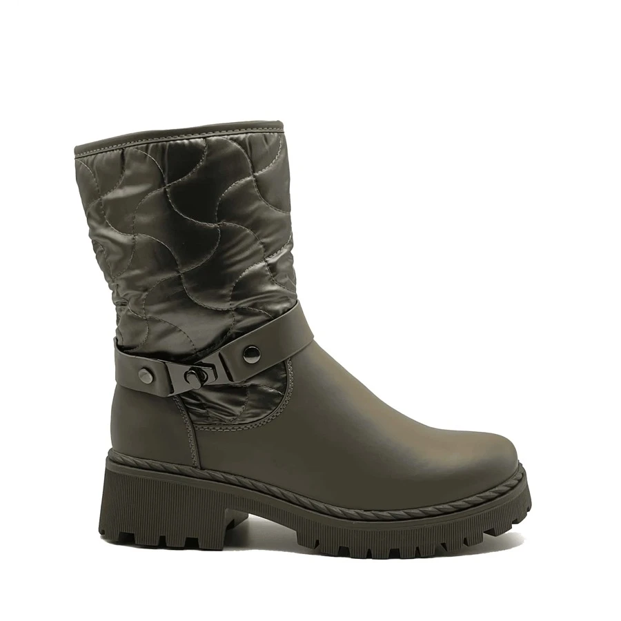 JZ Hermanos Women's Lido Decorative Strap Quilted Ankle Boots