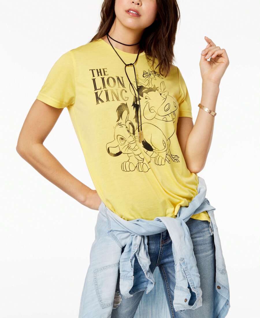 Mighty Fine Juniors The Lion King Graphic Print T-Shirt - Màu vàng - Xem 1