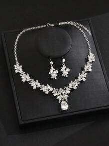 Bridal Accessories 3-Piece Set - Necklace, Earrings, Casual & Elegant Wedding Jewelry