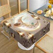 1件斋月主题桌布，色彩鲜艳的斋月灯笼印花长方形桌布，庭院桌布，烧烤野餐垫，家居厨房装饰，斋月祝福，斋月装饰，斋月节日，斋月礼物 - 彩色 - 查看 13