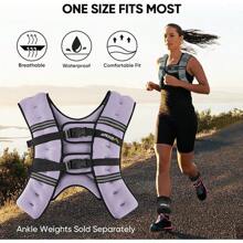 APEXUP Weighted Vest With 5lbs/10lbs/15lbs/20lbs/25lbs/30lbs Weights And Reflective Stripe, Weight Vest Men Women Workout, Strength Training, Running - Purple - View 8