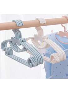 10pcs Children's Small Hangers Baby Hangers Multifunctional Newborn Baby Household Cute Butterfly Non-Slip Hangers Non-Marking Drying Racks