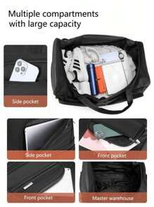 Lightweight Travel Trolley Bag, Large Capacity Expandable Soft Nylon Carry-On Luggage, Essential For Christmas, New Year Holidays Bag For School School Accessories School Stuff