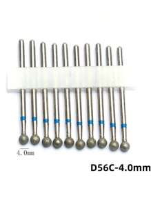 10件套钻石火焰角质层打磨钻头套装，专业角质层指甲打磨钻头，适用于去除死皮，3/32英寸指甲干式美甲修脚塑形卸甲美甲沙龙工具 - 彩色 - 查看 9