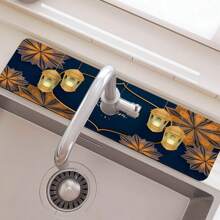 1 件咖啡垫 - 隐藏污渍吸收橡胶背衬速干垫适用于厨房柜台咖啡吧配件碗碟干燥垫适用于咖啡机咖啡机咖啡壶浓缩咖啡机 - 多色 - 查看 6