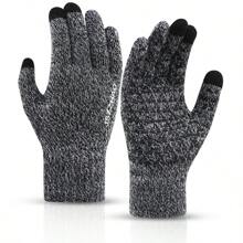 2 Stück Outdoor Herbst/Winter Warme Handschuhe, Fleece Laufhandschuhe für Herren, wind-beständige Touch Screen Fitness Sport Fotografie Fahrrad Handschuhe