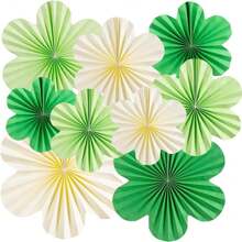 Birthday Party Decor Paper Flowers, Paper Wall Decor Flowers, Party Backdrop Paper Fan Hanging Paper Flowers - Multicolor - View 15