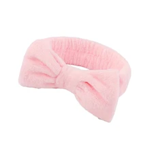 Conjunto de faixa de cabelo e pulseira de banho em veludo rosa coral com laço, faixa de cabelo feminina com borda larga, lavagem em cor sólida, acessório de cabelo moderno para a volta às aulas. - Rosa - Ver 14